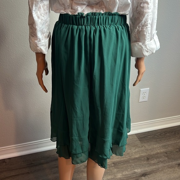 SHEIN Green Layered Midi Skirt - 2XL - Picture 7 of 9